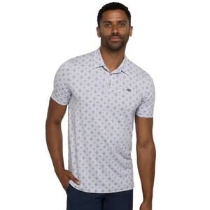 Travis Mathew Men's Atole Golf Polo Heather light grey XXL